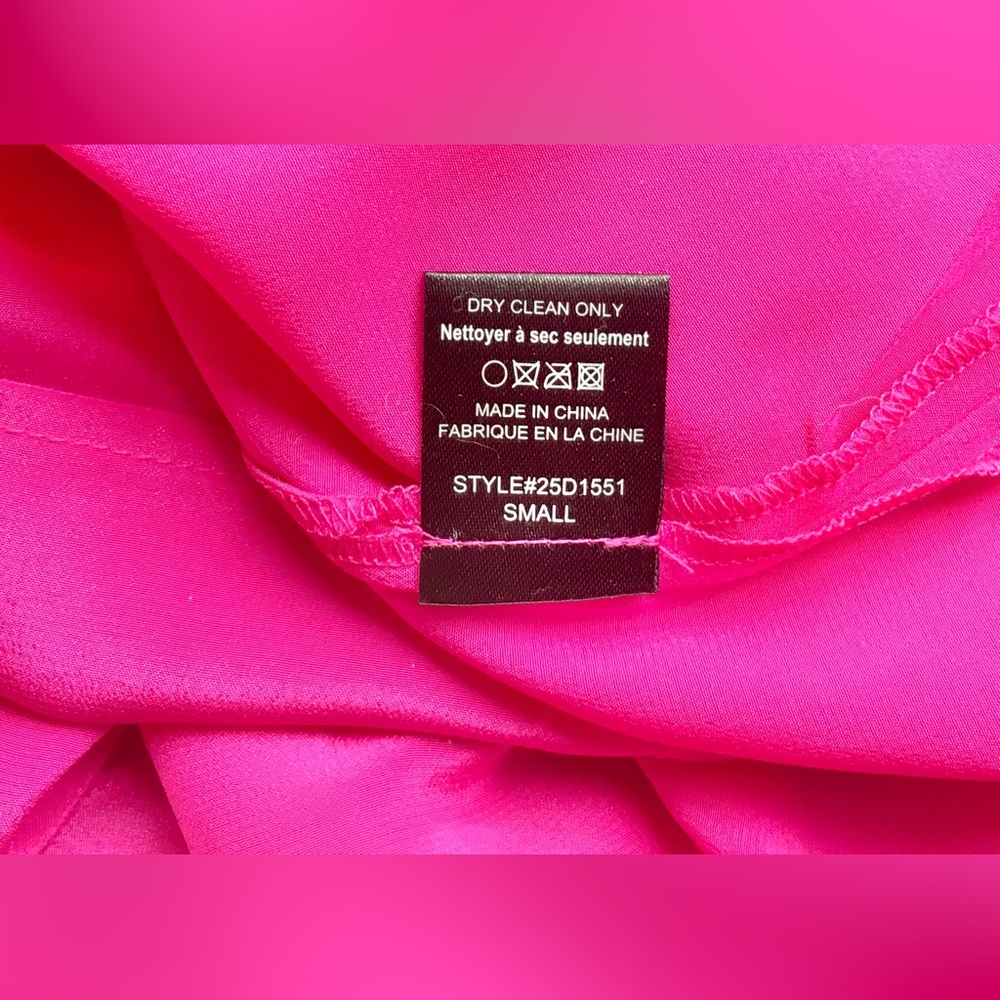 GREYLIN Pink One shoulder Silk Mini dress Draped Feminine Quiet Luxury Elegant - Picture 9 of 13